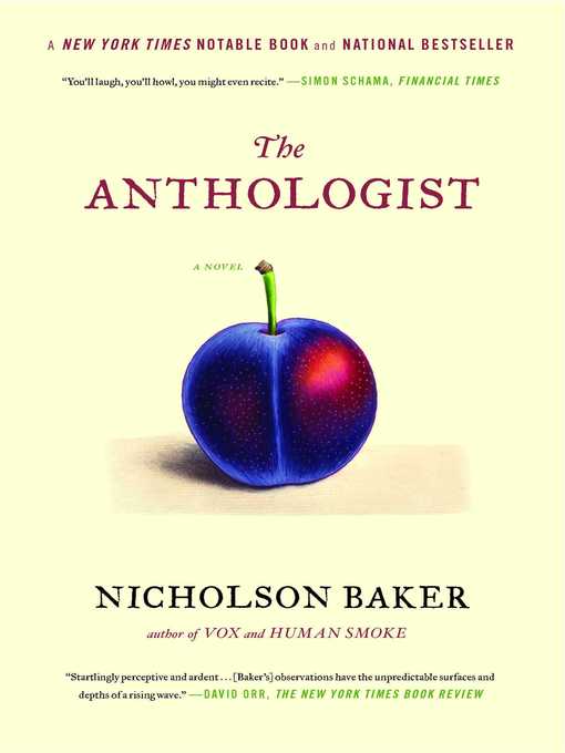 Title details for The Anthologist by Nicholson Baker - Wait list